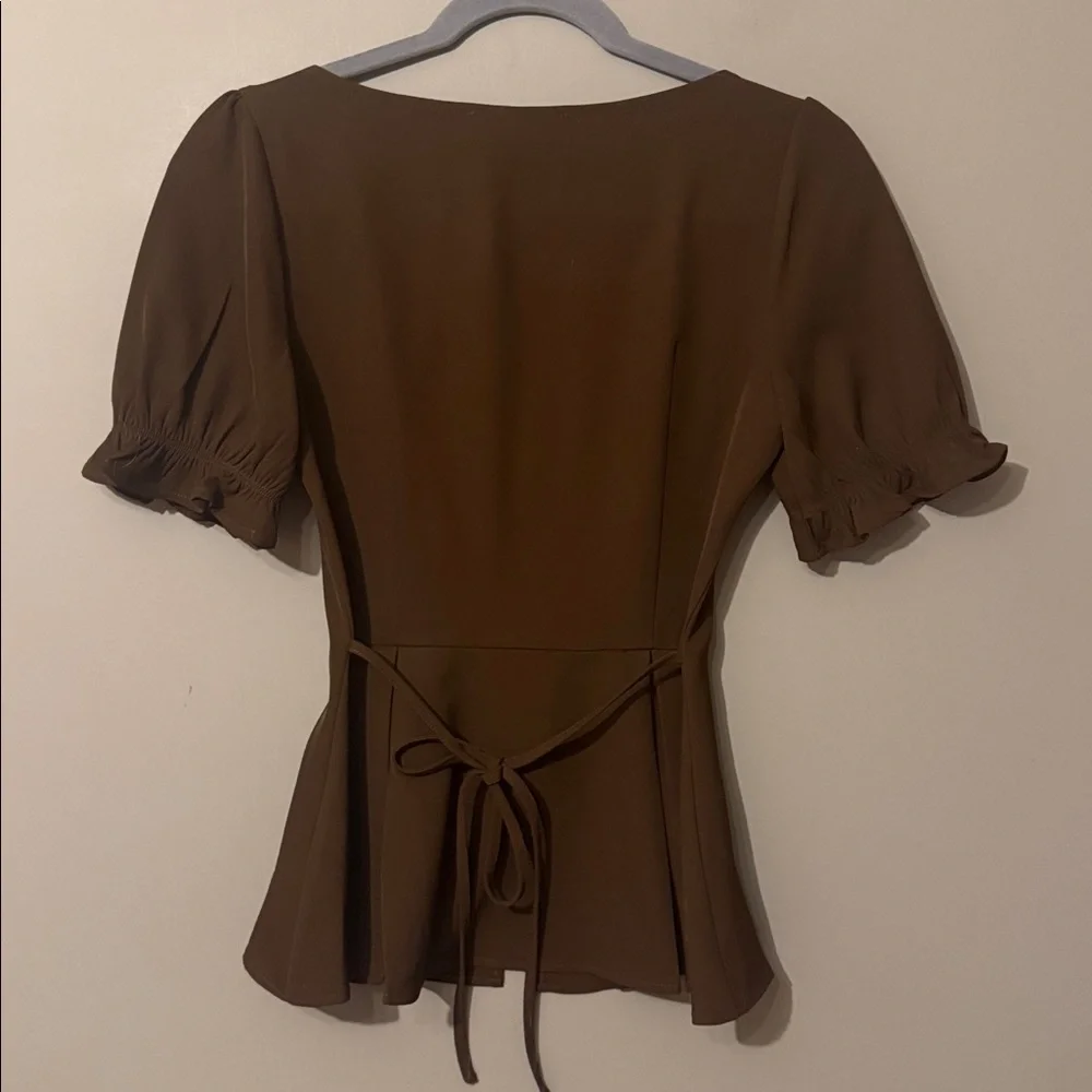 NWT- Petal & Pup Kameran Peplum Top, Chocolate, XS - Picture 10 of 12